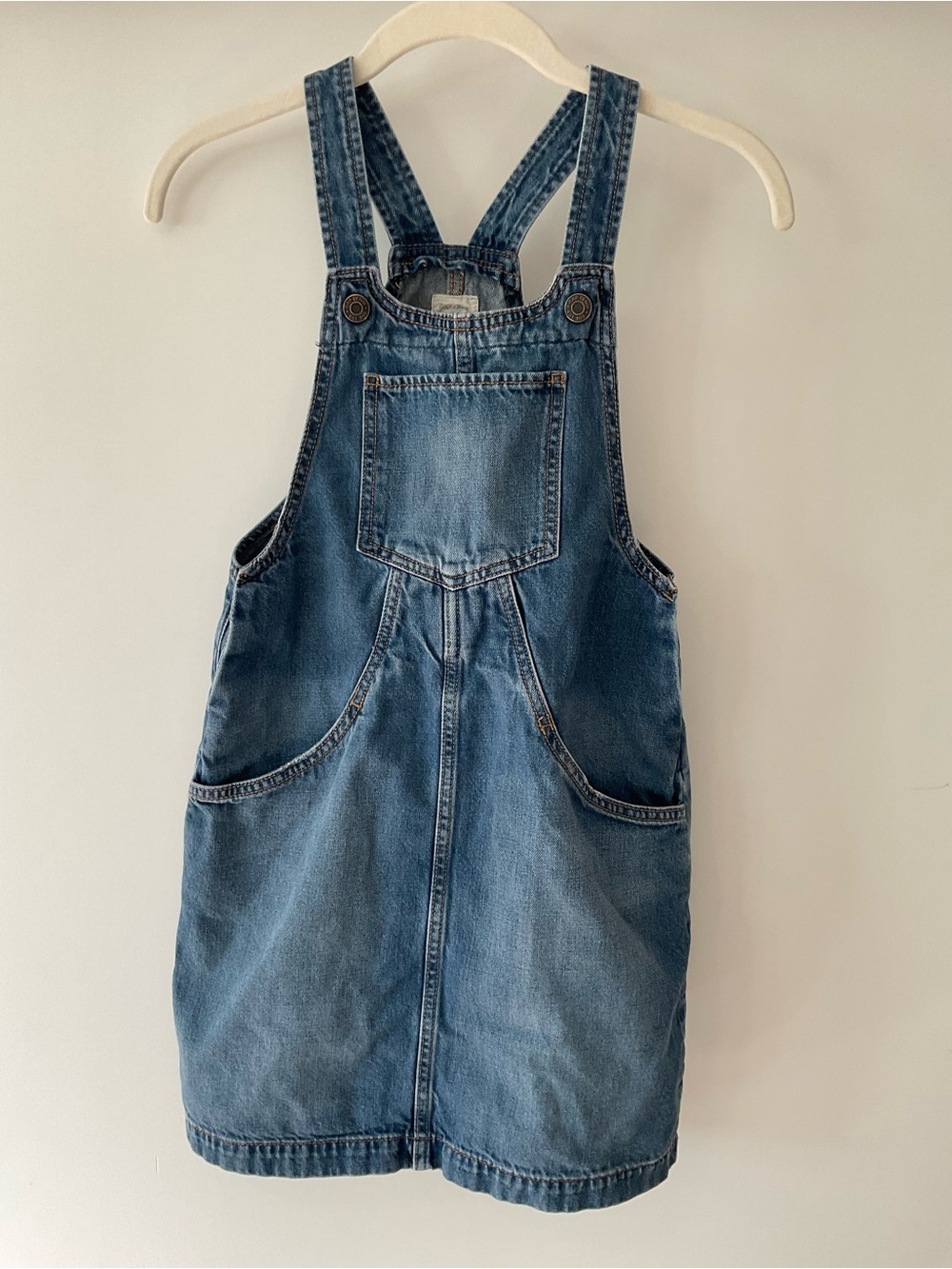 GAP Girls' Blue Denim Overall Dress